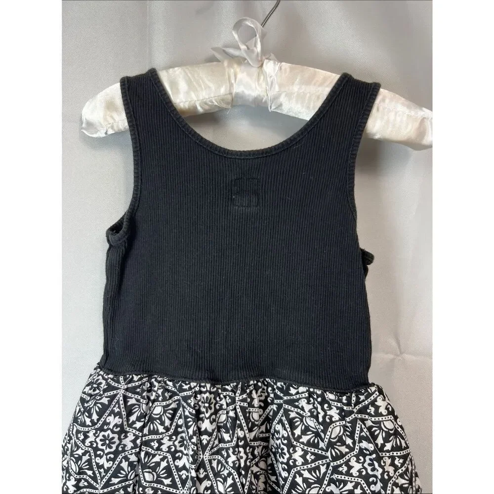 Gap Kids black and white tank dress size XS (4-5) E UC